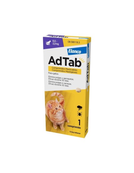 ELANCO ADTAB ANTIPARASITARIO EN COMPRIMIDO PARA GATOS 0 5 - 2 KG - 2