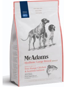MCADAMS POLLO CAMPERO Y SALMÓN PARA PERROS DE RAZAS MEDIANAS Y GRANDES 5 KG 2 KG 10 KG - 2