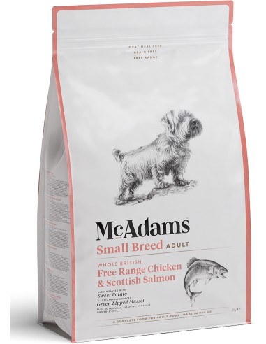 MCADAMS POLLO CAMPERO Y SALMÓN PARA PERROS DE RAZAS PEQUEÑAS 5 KG 2 KG - 3