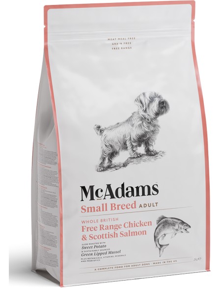 MCADAMS POLLO CAMPERO Y SALMÓN PARA PERROS DE RAZAS PEQUEÑAS 5 KG 2 KG - 3