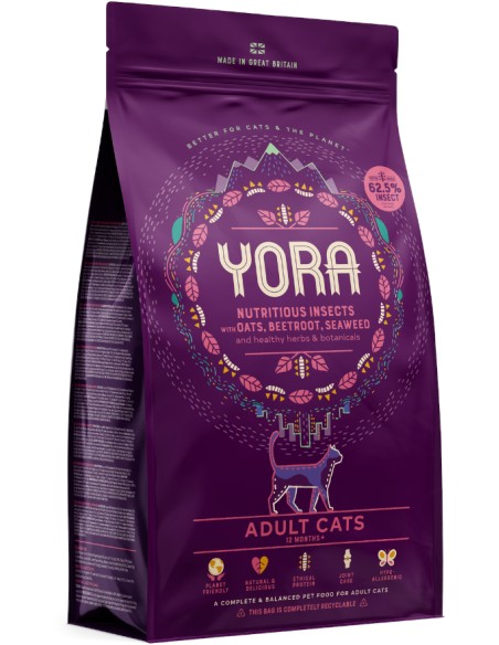 YORA PIENSO DE INSECTOS PARA GATOS ADULTOS 1 5 KG 375 GR 3 75 KG - 2