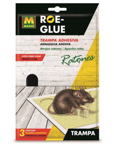 MASSÓ ROE -GLUE TRAMPA ADHESIVA PARA RATONES (3 UNIDADES) - 2