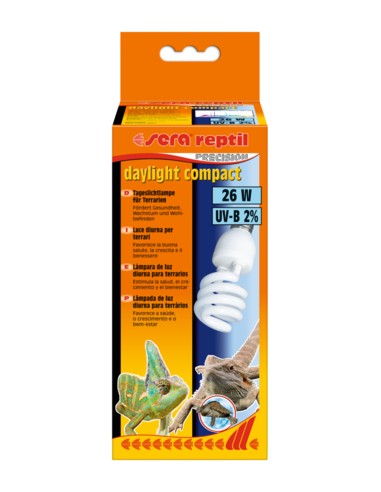 SERA REPTIL DAYLIGHT COMPACT - 2 % UV-B (26 W) - 2
