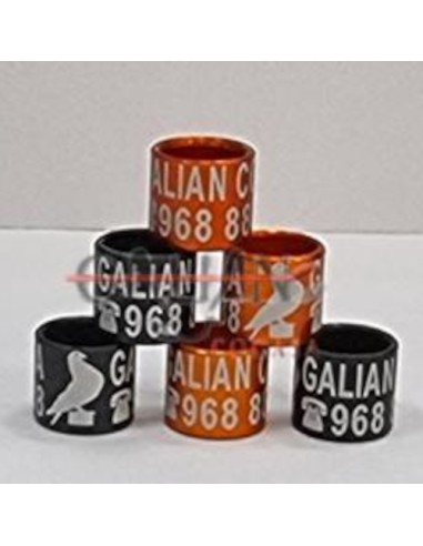 GALIAN COGASA ANILLA PALOMO ANODIZADA LASER GALIAN 50 UNIDADES 100 UNIDADES 200 UNIDADES - 2