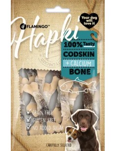 FLAMINGO GOLOSINA HAPKI HUESO CALCIO CON PIEL DE PESCADO - 85 GR 85 GR - 2