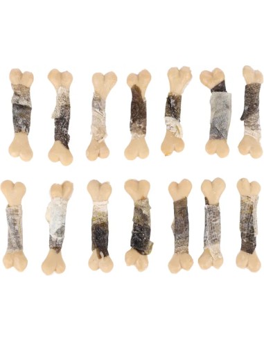 FLAMINGO GOLOSINA HAPKI HUESO CALCIO CON PIEL DE PESCADO - 85 GR 85 GR - 3