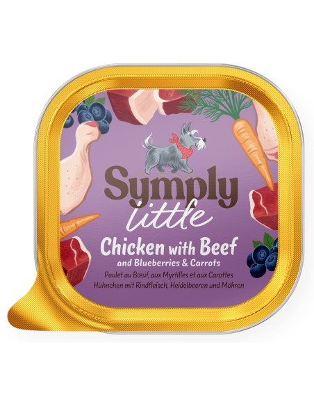 SYMPLY LITTLE PATÉ POLLO CON TERNERA FRESCOS PARA PERROS DE RAZA PEQUEÑA - 100 GR 100 GR - 2