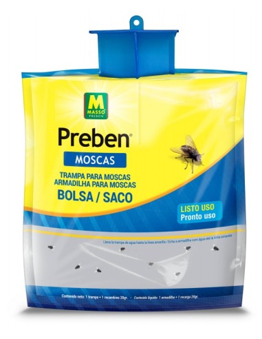 MASSO TRAMPA MOSCAS PREBEN BOLSA LISTA PARA USO