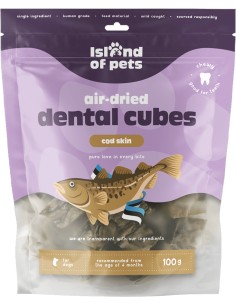 ISLAND OF PETS DENTAL CUBES REDFISH CUBITOS DE PIEL DE BACALAO - 100 GR 100 GR