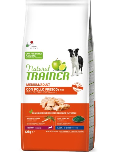 NATURAL TRAINER DOG ADULT POLLO PARA PERROS MEDIANOS Y GRANDES 3 KG 12 KG