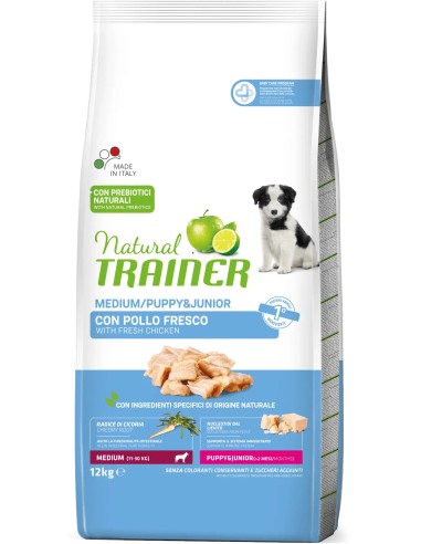 NATURAL TRAINER DOG PUPPY POLLO PARA CACHORROS MEDIANOS Y GRANDES 3 KG 12 KG