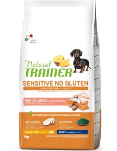 NATURAL TRAINER DOG SENSITIVE NO GLUTEN SALMON PARA PERROS PEQUEÑOS Y TOY 2 KG 7 KG