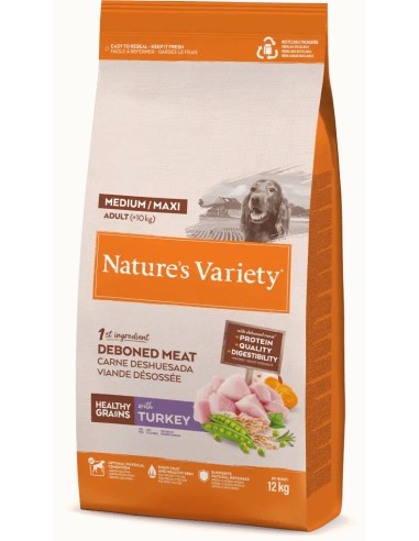 NATURES VARIETY HEALTHY GRAIN PAVO PARA PERROS MEDIANOS Y GRANDES 3 KG 10 KG