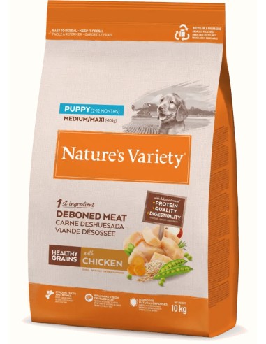 NATURES VARIETY HEALTHY GRAIN POLLO PARA CACHORROS MEDIANOS Y GRANDES 3 KG 10 KG