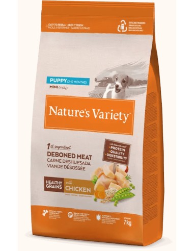 NATURES VARIETY HEALTHY GRAIN POLLO MINI PARA CACHORROS PEQUEÑOS Y TOY 3 KG 1 5 KG 600 GR 7 KG
