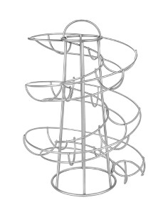 GAUN EXPOSITOR ESPIRAL HUEVOS PLATEADO - 18 X 18 X 26 CM 18 X 18 X 26 CM - 2