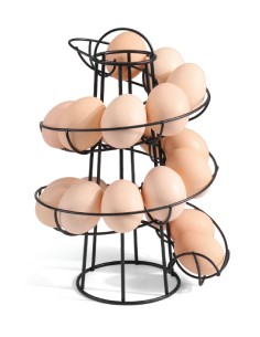 GAUN EXPOSITOR ESPIRAL HUEVOS NEGRO - 18 X 18 X 26 CM 18 X 18 X 26 CM - 2