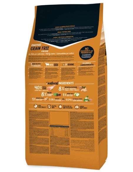 OWNAT PRIME GRAIN FREE ADULT LAMB 3 KG 12 KG - 3