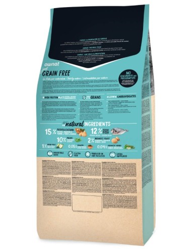 OWNAT JUST GRAIN FREE STERILIZED FISH PARA GATOS 8 KG 3 KG 1 KG - 3