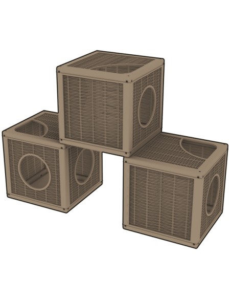 BAMA PET CASA GATOS QUBLO MODULAR MARRÓN 35 X 35 X 35 CM VERDE 35 X 35 X 35 CM