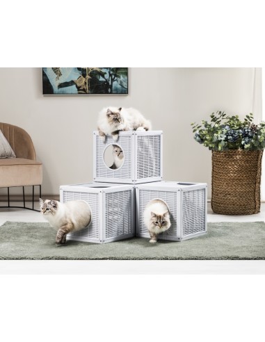 BAMA PET CASA GATOS QUBLO MODULAR MARRÓN 35 X 35 X 35 CM VERDE 35 X 35 X 35 CM