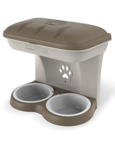 BAMA PET COMEDERO DOBLE FOOD STAND 48 X 27 X 42 CM 50 X 29 X 52 CM