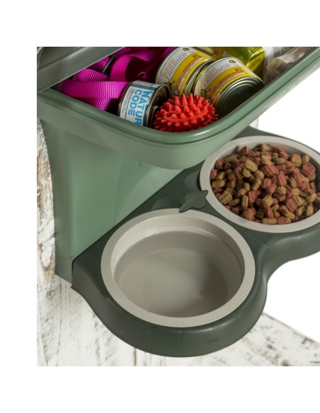 BAMA PET COMEDERO DOBLE FOOD STAND 48 X 27 X 42 CM 50 X 29 X 52 CM