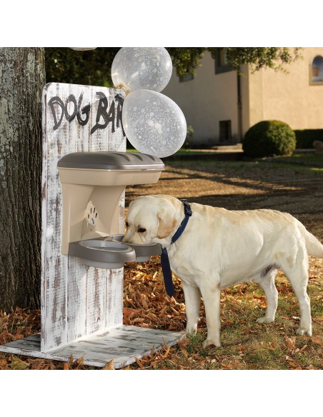 BAMA PET COMEDERO DOBLE FOOD STAND 48 X 27 X 42 CM 50 X 29 X 52 CM