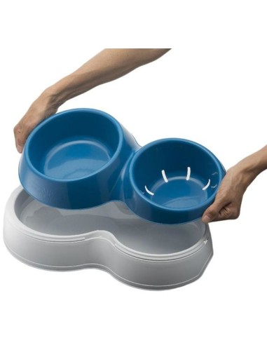 BAMA PET COMEDERO DOBLE CIOTOLOTTO 33 X 20 X 9 CM 44 X 27 X 12 CM