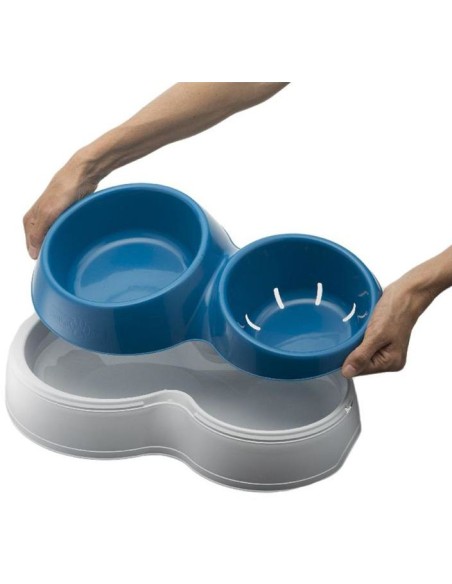 BAMA PET COMEDERO DOBLE CIOTOLOTTO 33 X 20 X 9 CM 44 X 27 X 12 CM