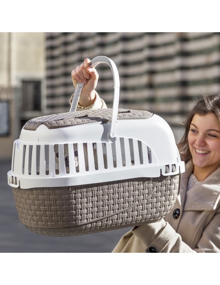 BAMA PET TRANSPORTIN TOUR MARRON 52 X 33 X 34 CM 59 X 38 X 37 CM