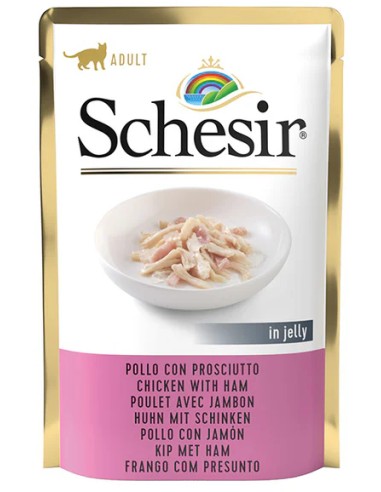 SCHESIR POLLO CON JAMÓN EN GELATINA PARA GATOS - 85 GR (20 UNIDADES) 20 X 85 GR - 3