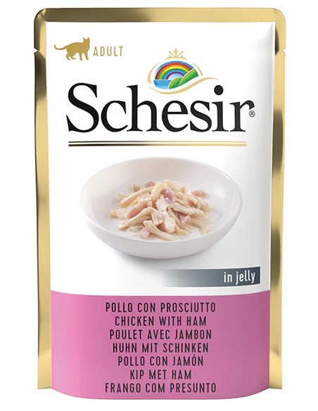 SCHESIR POLLO CON JAMÓN EN GELATINA PARA GATOS - 85 GR (20 UNIDADES) 20 X 85 GR - 3