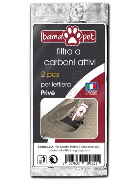 BAMA PET FILTRO CARBON ACTIVO ARENERO (2 UNIDADES) 12 X 5 8 X 0 3 CM