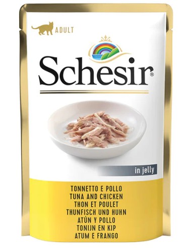 SCHESIR ATÚN CON POLLO EN GELATINA PARA GATOS - 85 GR (20 UNIDADES) 20 X 85 GR - 2