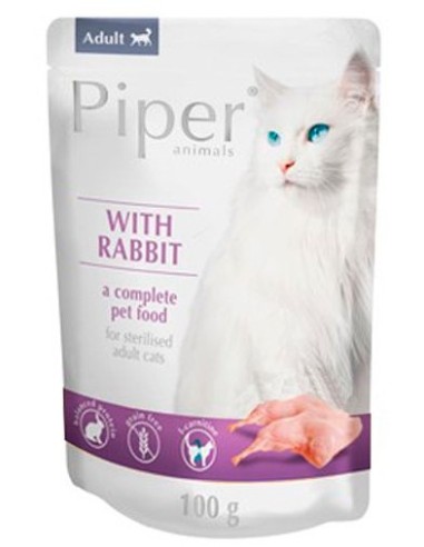 PIPER CAT STERILISED RABBIT GRAIN FREE PARA GATOS - 100 GR