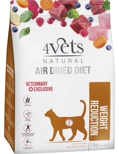 PIPER 4VETS CAT AIR DRIED DIET LIGHT PARA GATOS 1 KG