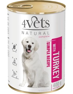 PIPER 4VETS DOG TURKEY PAVO PARA PERROS - 400 GR