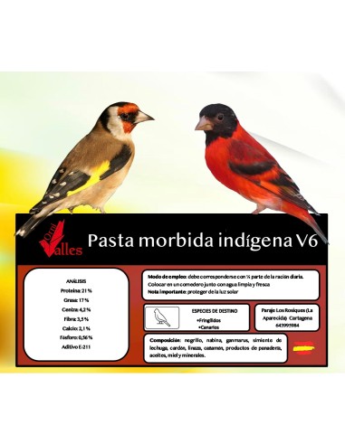 ORNIVALLES PASTA MÓRBIDA INDÍGENA V6 1 KG