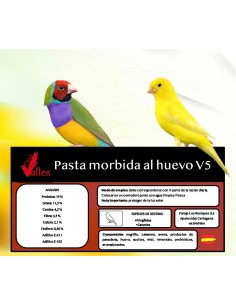 ORNIVALLES PASTA MÓRBIDA AL HUEVO V5 5 KG