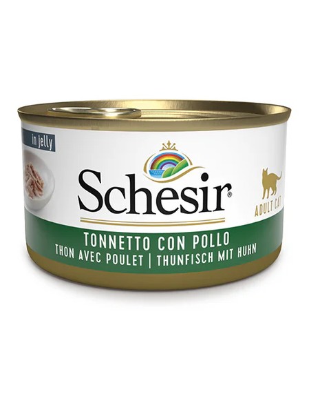 SCHESIR ATÚN CON POLLO EN GELATINA PARA GATOS - 85 GR (14 UNIDADES) 14 X 85 GR - 2