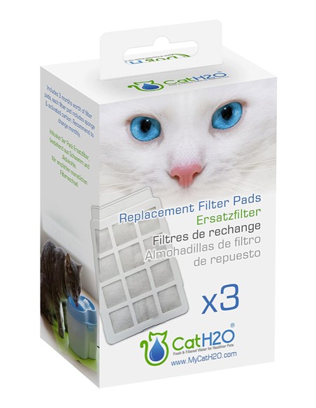 CATH2O FILTRO PARA FUENTE AGUA PEROS Y GATOS - 3 UNIDADES