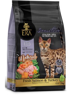 ERA PIENSO GRAIN FREE CAT SENSITIVE SALMÓN Y PAVO 3 KG 1 25 KG - 2