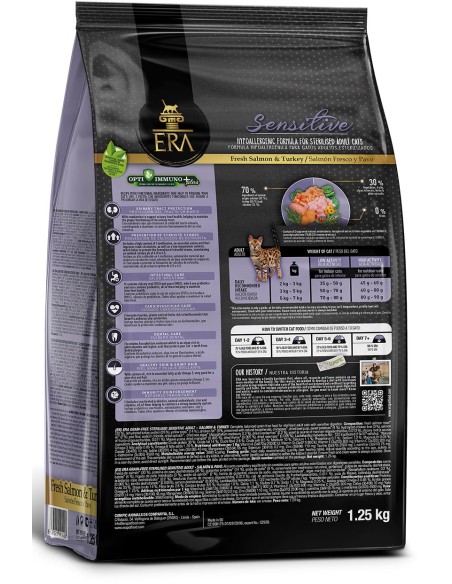 ERA PIENSO GRAIN FREE CAT SENSITIVE SALMÓN Y PAVO 3 KG 1 25 KG - 3