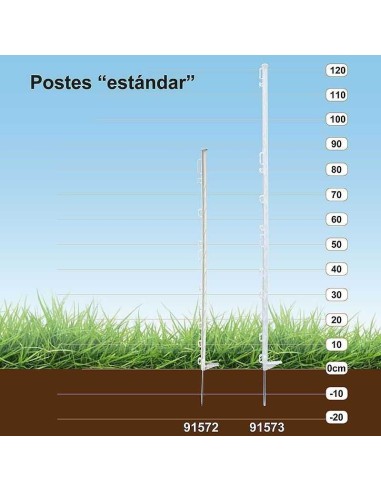COPELE POSTE PLÁSTICO ESTÁNDAR (10 UNIDADES) 104 CM 138 CM - 2