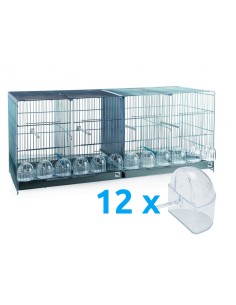 RSL JAULA DE CRÍA 1404 - 100 CM ZINCADA BLANCO LACADO CAPILLA CAPILLA - 2