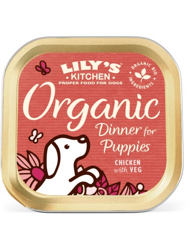 LILY´S ORGANIC DINNER FOR PUPPIES PARA PERROS (11 UNIDADES) 11 X 150 GR