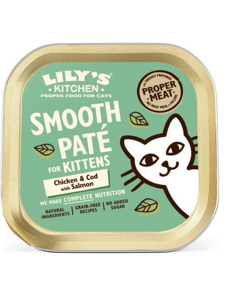 LILY`S LILY´S SMOOTH PATÉ KITTEN CHICKEN & COD & SALMON PARA GATOS (19 UNIDADES) - 19 X 85 GR 19 X 85 GR - 2