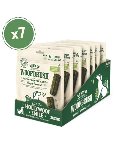 LILY`S LILY´S WOOFBRUSH DENTAL CHEW MINI PARA PERROS DE 1 A 5 KG (7 X 10 UNIDADES)