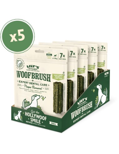 LILY`S LILY´S WOOFBRUSH DENTAL CHEW SMAL PARA PERROS DE 6 A 10 KG (5 X 7 UNIDADES)